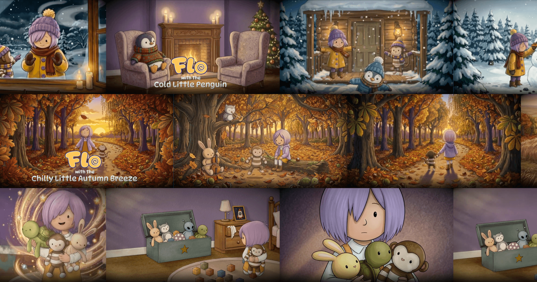Flo's gentle visual world designed to avoid overstimulating young viewers